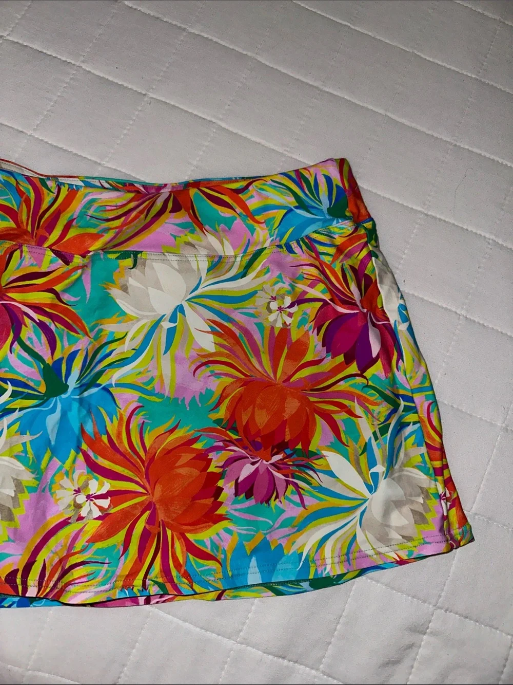 Floral Multi-Color Women's Swim Coverup Skirt